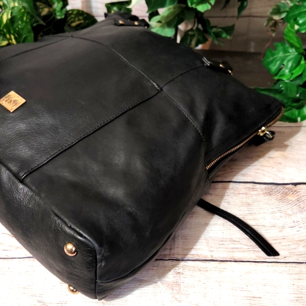 Kooba Everett Black Pebbled Leather Tote - Picture 6 of 16